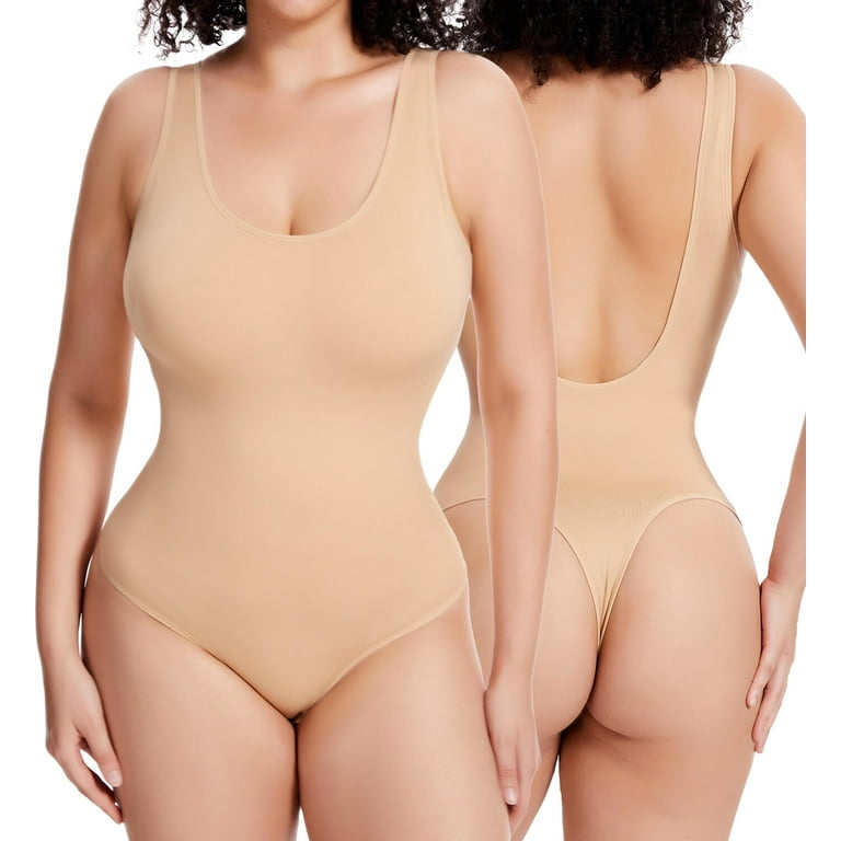 Bodysuit for Women Tummy Control Thong Shapewear Seamless