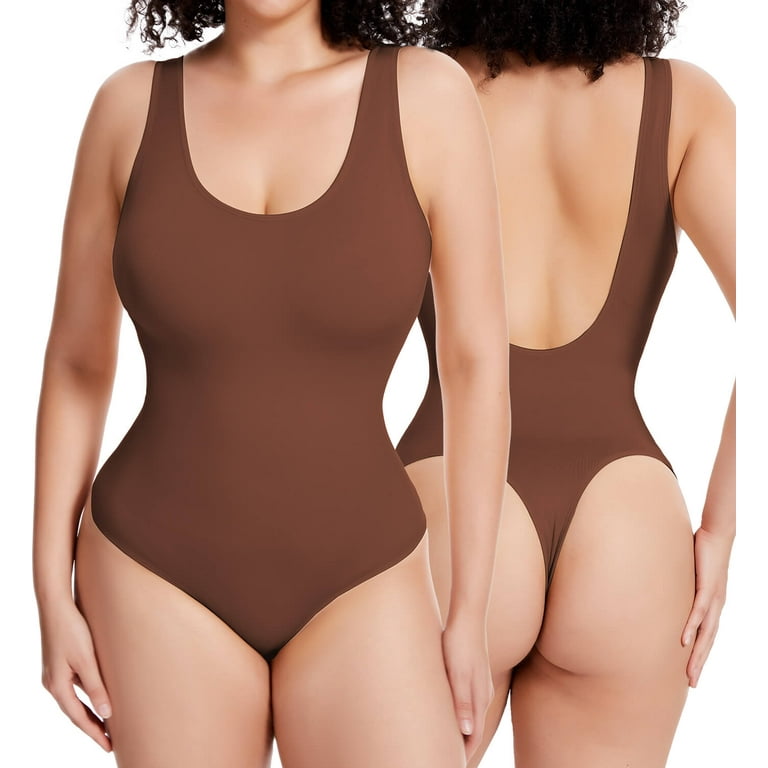 MANIFIQUE Low Back Bodysuit for Women Tummy Control Shapewear