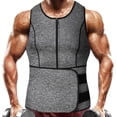 thumbnail image 1 of MANIFIQUE Men's Waist Trainer Sauna Suit Shirt, Gym & Exercise Compression Vest, Sweat-Boosting Workout Top, 1 of 6