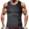 thumbnail image 1 of MANIFIQUE Men's Waist Trainer Sauna Suit Shirt, Gym & Exercise Compression Vest, Sweat-Boosting Workout Top, 1 of 7