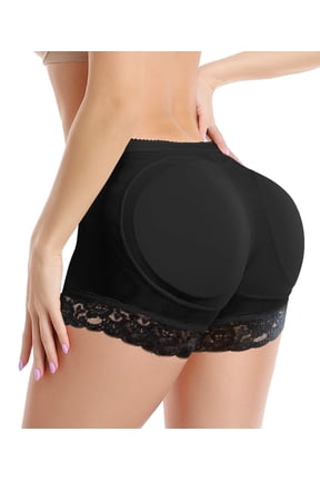 Padded Underwear for Women Butt Lifter Seamless Booty Pads Butt Enhancer Panties Lace Shapewear Boyshorts
