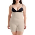 thumbnail image 1 of MANIFIQUE Plus Size Open-Bust Shapewear Tummy Control Mid-Thigh Bodysuit, High-Waist Thigh Slimmer, Shapewear for Women, 1 of 5