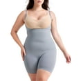 thumbnail image 1 of MANIFIQUE Plus Size Open-Bust Shapewear Tummy Control Mid-Thigh Bodysuit, High-Waist Thigh Slimmer, Shapewear for Women, 1 of 5