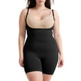 thumbnail image 1 of MANIFIQUE Plus Size Open-Bust Shapewear Tummy Control Mid-Thigh Bodysuit, High-Waist Thigh Slimmer, Shapewear for Women, 1 of 5