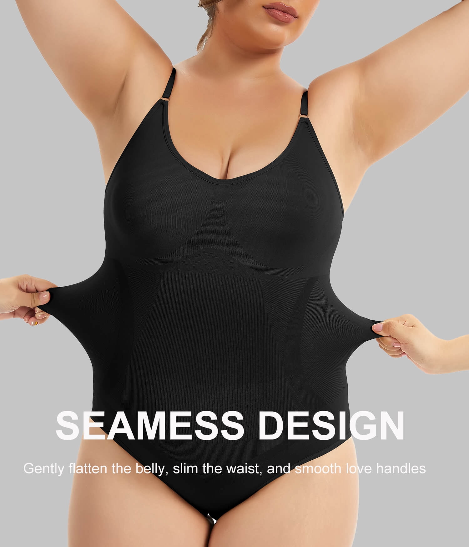 MANIFIQUE Plus Size Womens Seamless Shapewear Bodysuit 1X-4XL