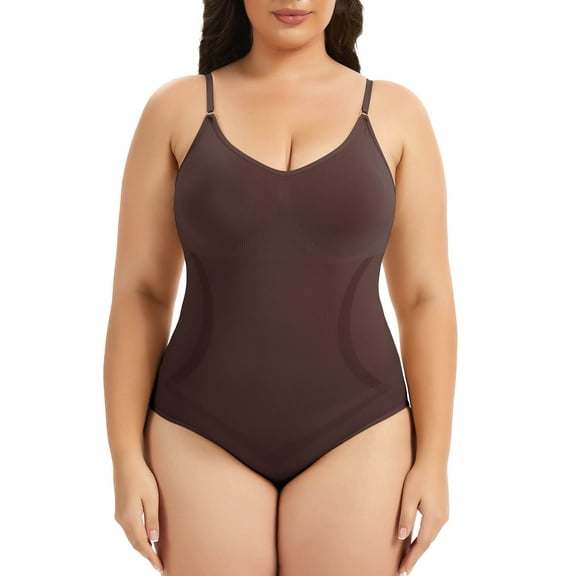 MANIFIQUE Plus Size Shapewear Bodysuit for Women Tummy Control Body Shaper Snatched Waist Body Suit