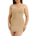 thumbnail image 1 of MANIFIQUE Plus Size Shapewear Slip Dress for Women Under Dress Seamless Tummy Control Smoothing V-Neck Cami Dress, 1 of 6