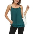 thumbnail image 1 of MANIFIQUE Plus Size Swing Lace Flowy Spaghetti Strap Tank Top with Built in Bra for Women (S-4XL), 1 of 7