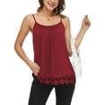 thumbnail image 1 of MANIFIQUE Plus Size Swing Lace Flowy Spaghetti Strap Tank Top with Built in Bra for Women (S-4XL), 1 of 5