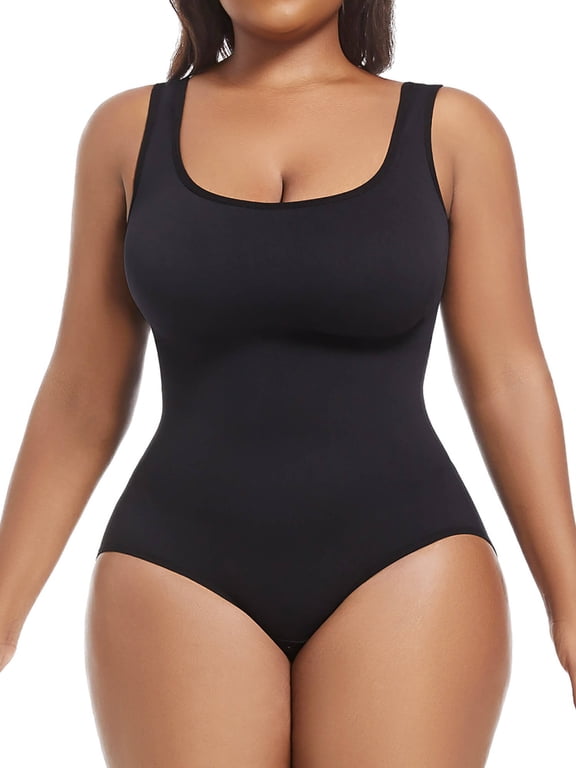 Plus Size Women's Seamless Shapewear Bodysuit Tummy Control Body Shaper Waist Snatching Body Suit