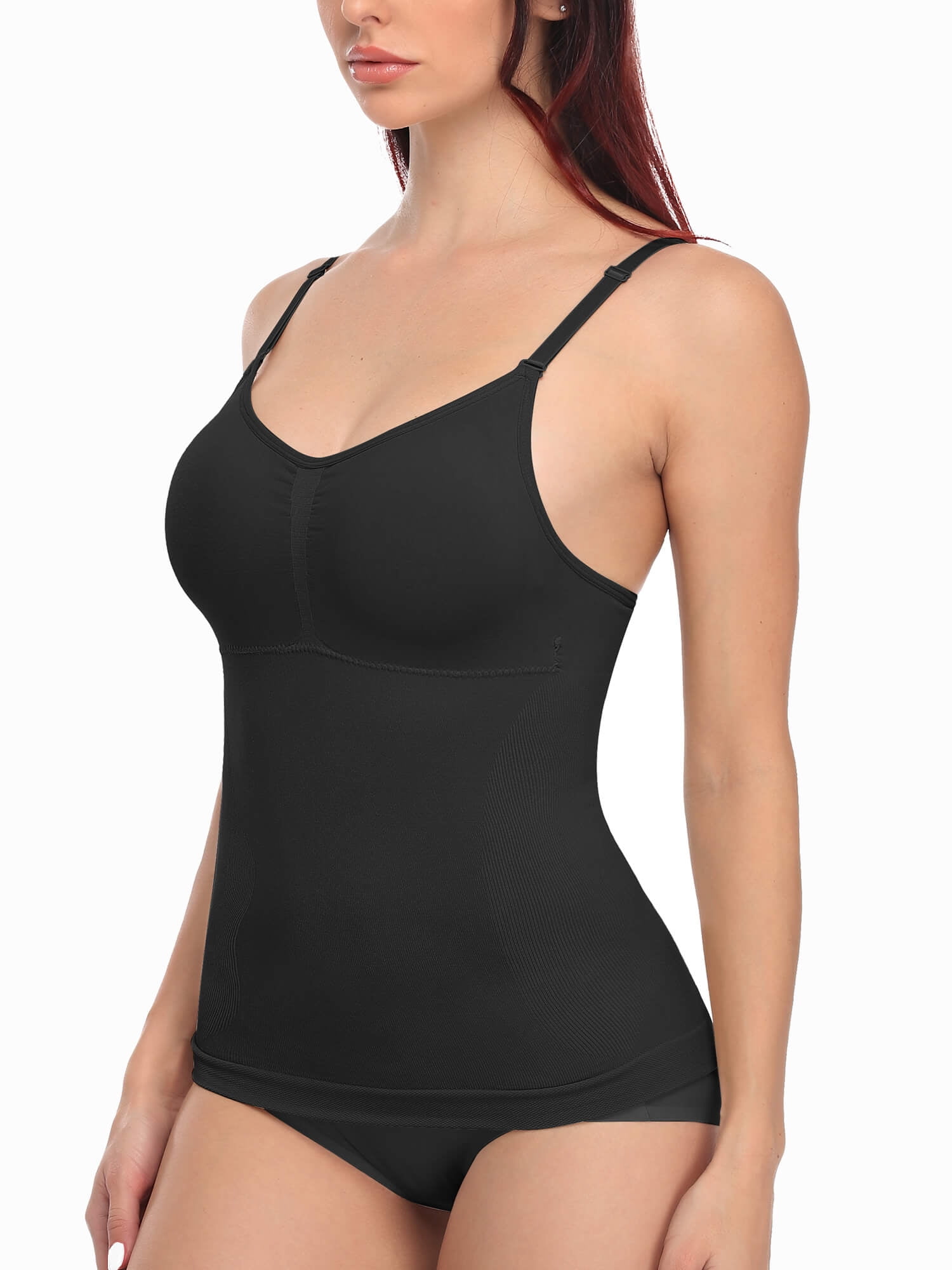 MANIFIQUE Shapewear Camisole with Built-in Pad Bra for Women Tummy Control  Seamless Compression Tank Tops