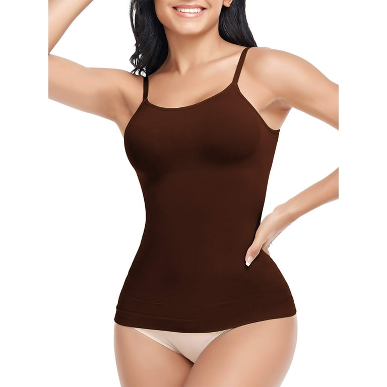 MANIFIQUE Scoop Neck Compression Cami - Tummy and Waist Control Body  Shapewear Camisole 