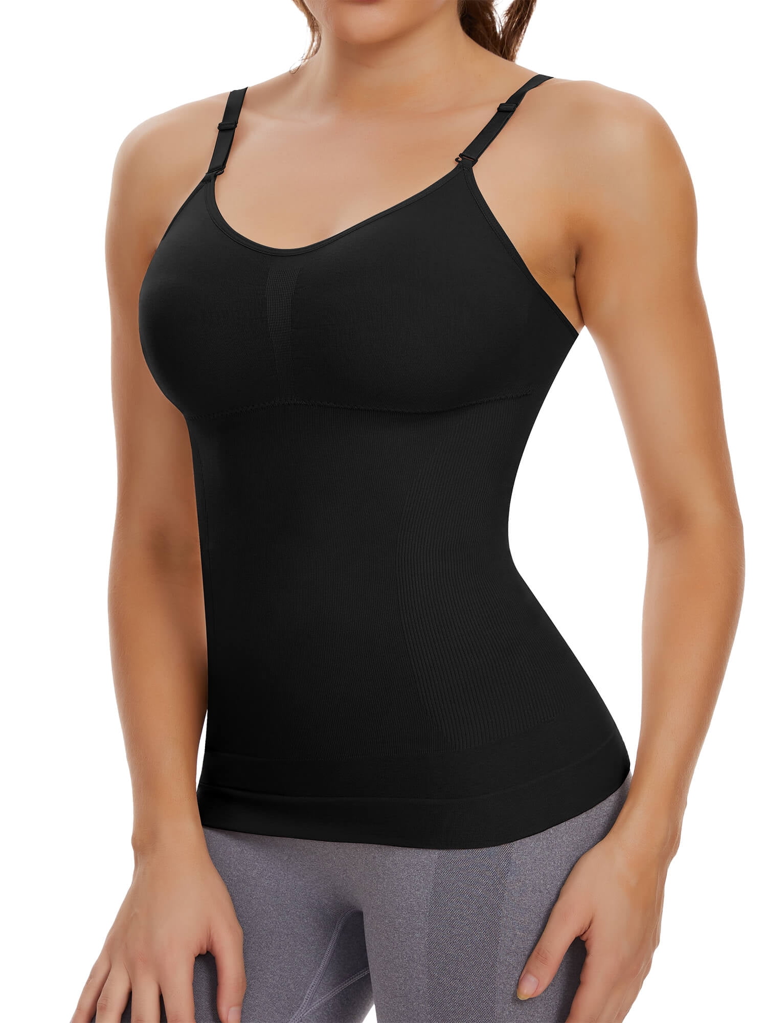 MANIFIQUE Shapewear Camisole with Built-in Pad Bra for Women Tummy Control Seamless Compression