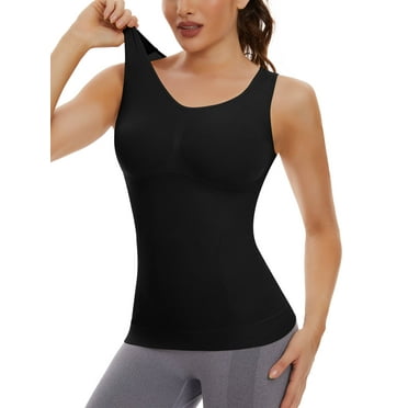 MANIFIQUE Shapewear Camisole with Built-in Pad Bra for Women Tummy Control Seamless Compression Tank Tops