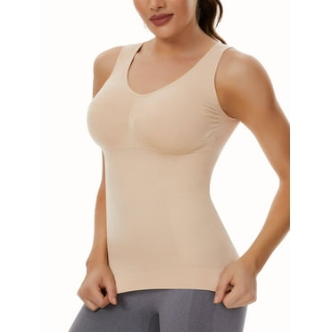 MANIFIQUE Shapewear Tank Tops with Built in Bra for Women Tummy Control Shaper Cami Compression Body Shaper