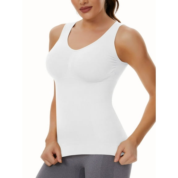 MANIFIQUE Shapewear Tank Tops with Built in Bra for Women Tummy Control Shaper Cami Compression Body Shaper