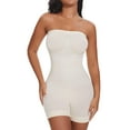thumbnail image 1 of MANIFIQUE Strapless Shortie Bodysuit for Women Tummy Control Shapewear Seamless Body Shaper with Removable Straps, 1 of 6
