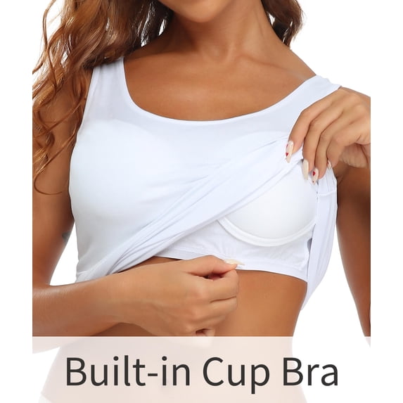 Stay Cool and Comfy This Summer with Women's Tank Tops Featuring Built-in Bra Cups