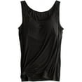 thumbnail image 1 of MANIFIQUE Tank Top for Women with Built-in Padded Bra Wide Strap Camisole Breathable Cami Shirts, 1 of 7
