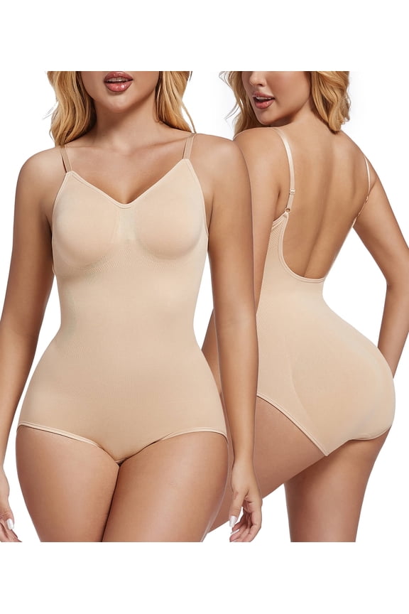 The Shapewear Bodysuit for Women Tummy Control Backless Body Shaper for Dresses
