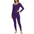 thumbnail image 1 of MANIFIQUE Thermal Underwear Set for Women Ultra Thin Long Johns Scoop Neck Base Layer Top & Bottom Set, 1 of 6