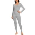 thumbnail image 1 of MANIFIQUE Thermal Underwear Set for Women Ultra Thin Long Johns Scoop Neck Base Layer Top & Bottom Set, 1 of 6