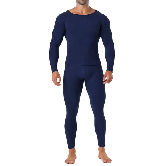 MANIFIQUE Thermal Underwear Shirt & Leggings Set for Men — Heavyweight Fleece‑Lined Long Johns | Warm Winter Base Layer