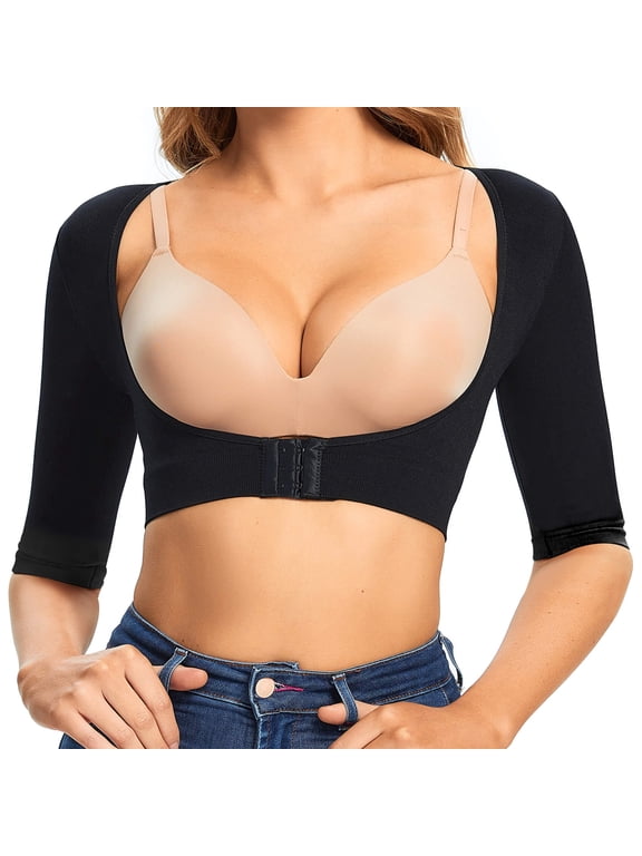 Upper Arm Shaper for Women Faja Post Surgery Slimming Compression Half Sleeves Shapewear Tops