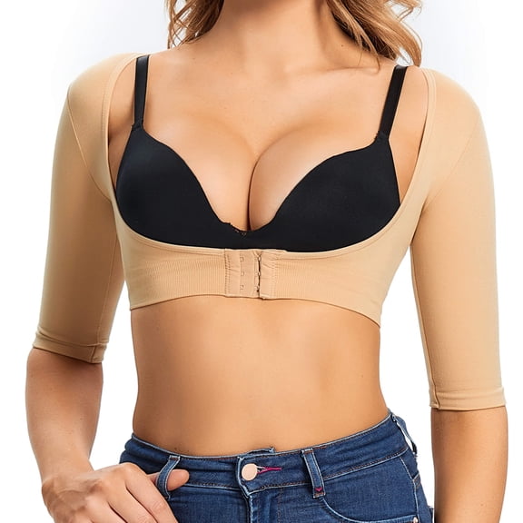MANIFIQUE Upper Arm Shaper for Women Faja Post Surgery Slimming Compression Half Sleeves Shapewear Tops