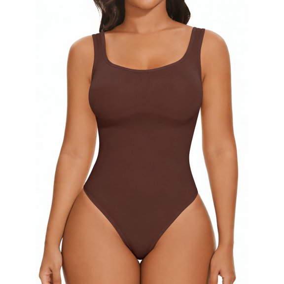 MANIFIQUE Shapewear Bodysuits for Women Seamless Tummy Control Compression Low Back Thong Bodysuit
