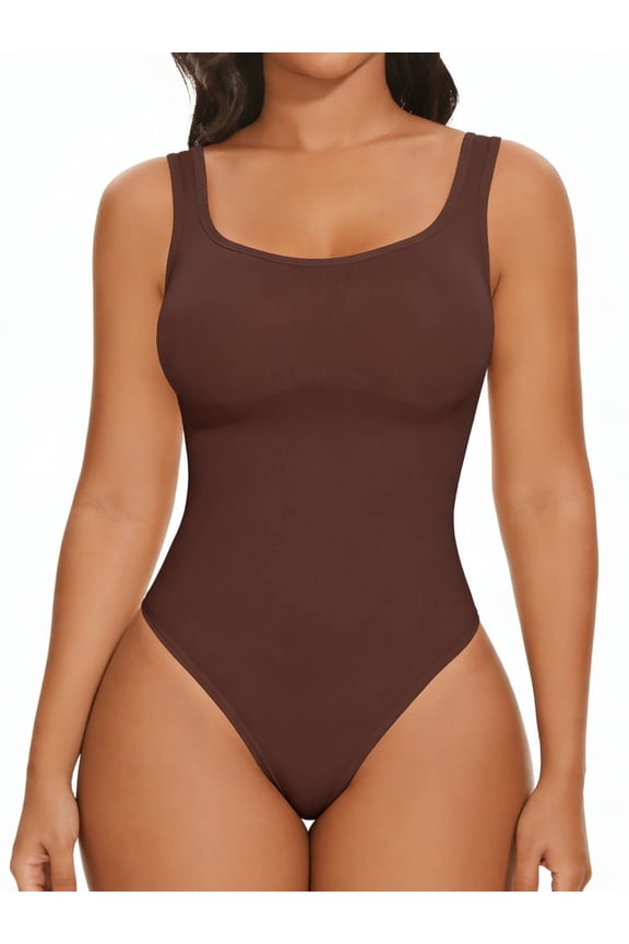 Shapewear Bodysuits for Women Seamless Tummy Control Compression Low Back Thong Bodysuit