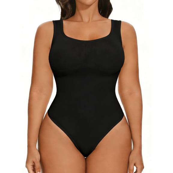 MANIFIQUE Shapewear Bodysuits for Women Seamless Tummy Control Compression Low Back Thong Bodysuit