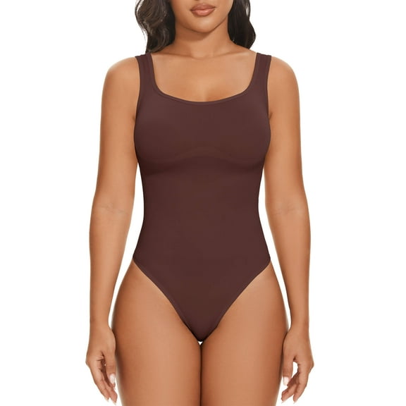 MANIFIQUE Shapewear Bodysuits for Women Seamless Tummy Control Compression Low Back Thong Bodysuit
