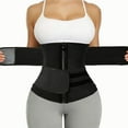 thumbnail image 1 of MANIFIQUE Waist Trainer for Women Belly Band Long Torso Sauna Workout 2 Belt With Zipper 9 Steel Bones Corset, 1 of 7