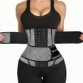 thumbnail image 1 of MANIFIQUE Waist Trainer for Women Shapewear Tummy Control Neoprene Workout 2 Belt With Hook 13 Steel Bones for Postpartum Gym, 1 of 7