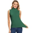 thumbnail image 1 of MANIFIQUE Women Sleeveless Mock Turtleneck Tank Tops Slim Fit Stretchy Layer Tee Shirts, 1 of 7