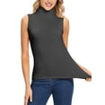 thumbnail image 2 of SHAPERIN Women's Seamless Sleeveless Mock Neck Turtleneck Tank Top – Soft Stretch Vest, Slimming, Thermal, 95% Viscose 5% Spandex 2 of 2