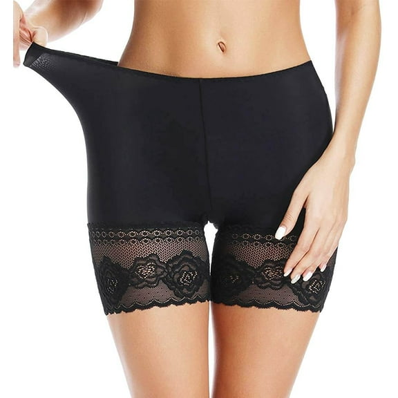 MANIFIQUE Women Slip Shorts for Under Dresses Anti Chafing Underwear Lace Boyshorts Panties for Summer