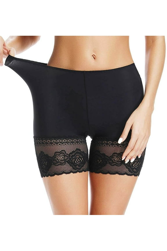 Women Slip Shorts for Under Dresses Anti Chafing Underwear Lace Boyshorts Panties for Summer