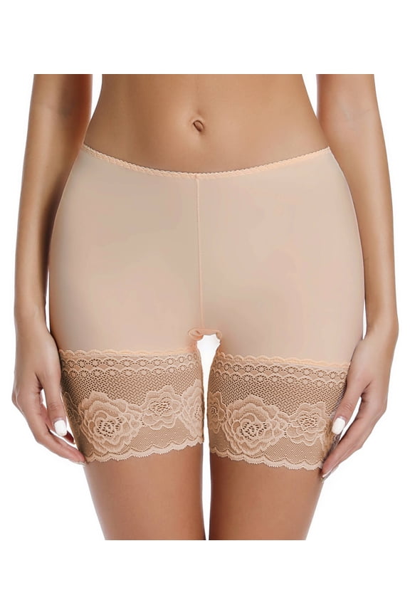 Women Slip Shorts for Under Dresses Anti Chafing Underwear Lace Boyshorts Panties for Summer
