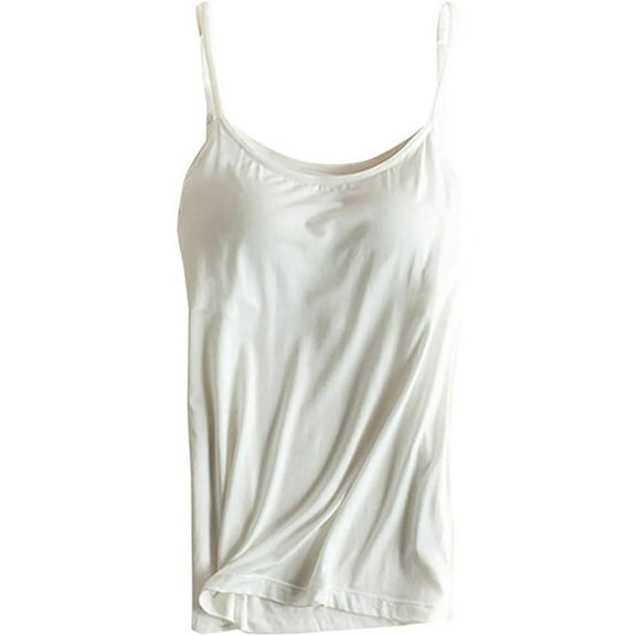 MANIFIQUE Womens Modal Built-in Bra Padded Camisole Yoga Tanks Tops