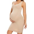 thumbnail image 1 of Seamless Maternity Dress Sleeveless Bodycon Dress Pregnancy Shapewear for Baby Shower Dress Maternity Clothes for Women, 1 of 6