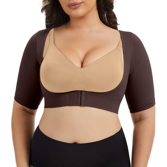 MANIFIQUE Women's Plus Size Shapewear Tops Post Surgery Compression Sleeve for Arm Shaper