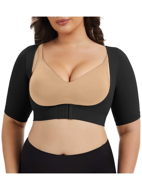 Women's Plus Size Shapewear Tops Post Surgery Compression Sleeve for Arm Shaper