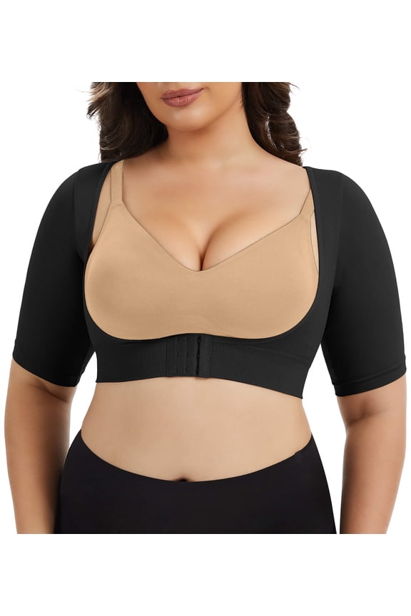 Women's Plus Size Shapewear Tops Post Surgery Compression Sleeve for Arm Shaper