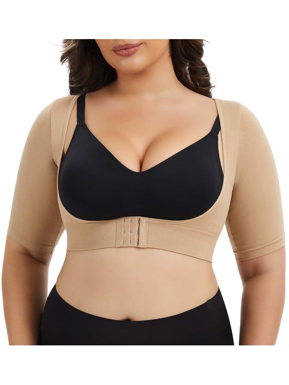 Women's Plus Size Shapewear Tops Post Surgery Compression Sleeve for Arm Shaper
