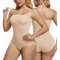 thumbnail image 1 of MANIFIQUE Strapless Shapewear for Women, Tummy Control Triangle Bodysuit, 1 of 7