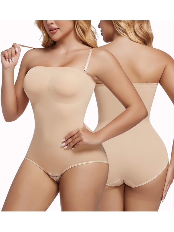 Strapless Shapewear for Women, Tummy Control Triangle Bodysuit