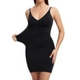 thumbnail image 1 of MANIFIQUE Women's Shapewear Slips for Under Dresses Tummy Control Seamless Deep V Full Silps Adjustable Spaghetti Strap, 1 of 7