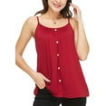 thumbnail image 1 of MANIFIQUE Women's Summer Adjustable Spaghetti Strap Flowy Tank Tops Cami Shirts with Built in Cup Bra, 1 of 7